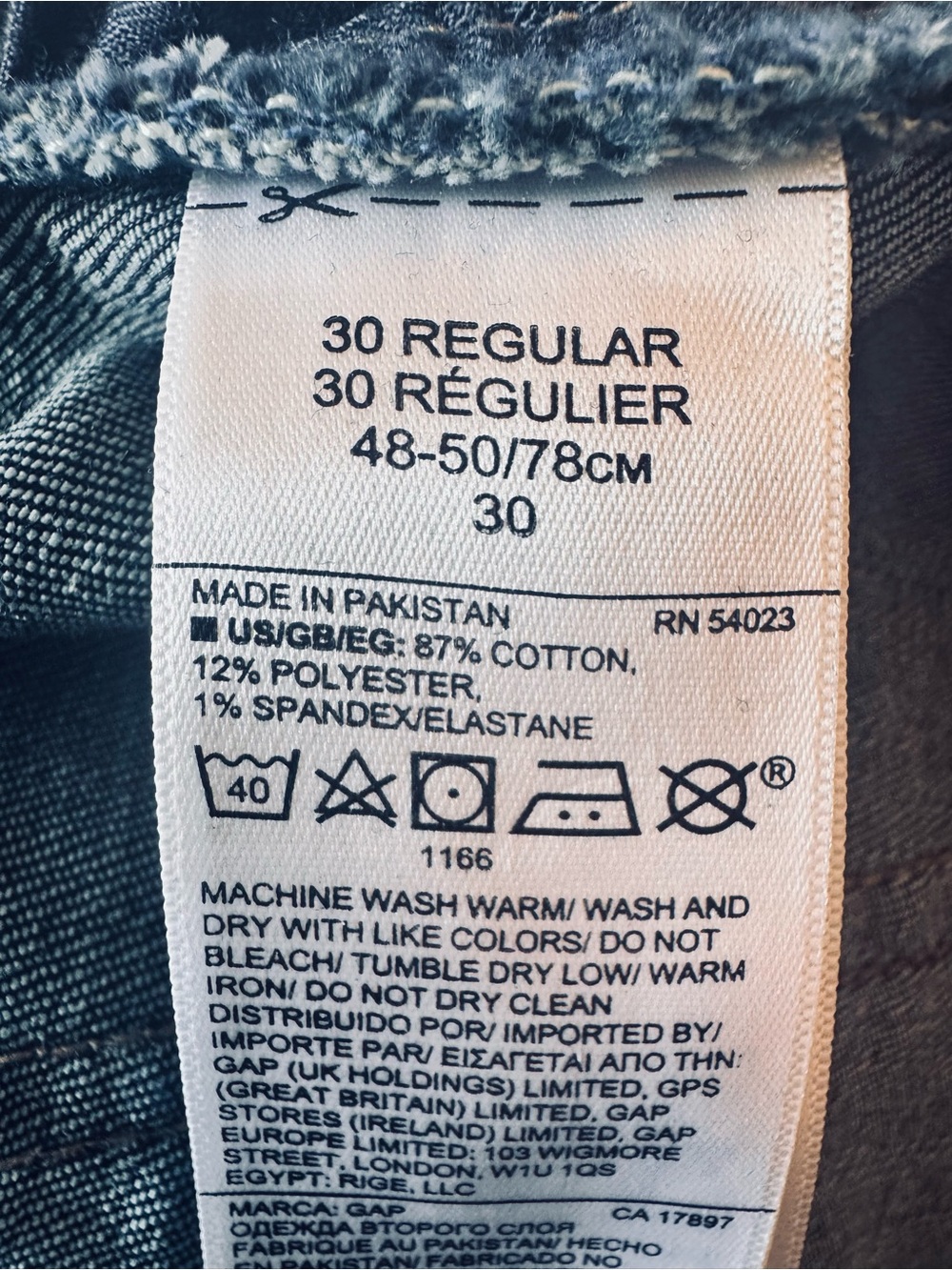 GAP Dark Denim Stretchy Straight Women's Jeans size 10 - Picture 5 of 7